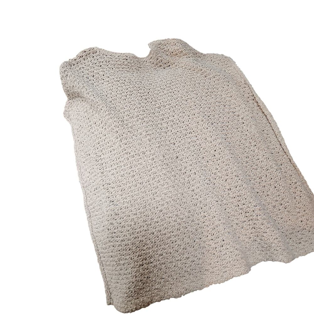Pure Jill J Jill Crochet Poncho Beige Sandstone Size M L